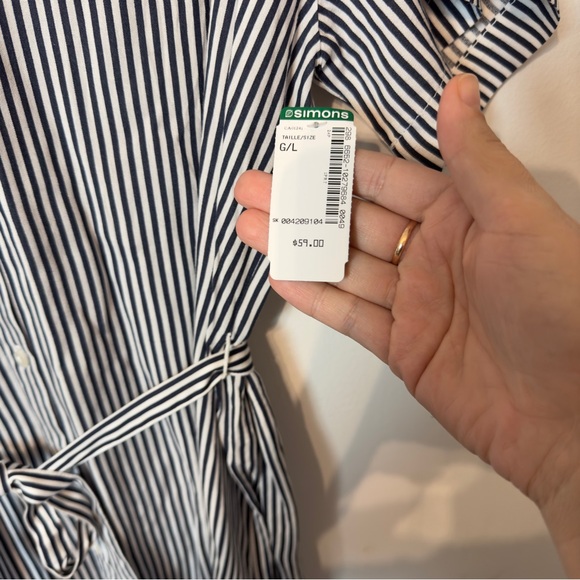 Vero Moda Striped T Shirt Dress NWT - Picture 4 of 4